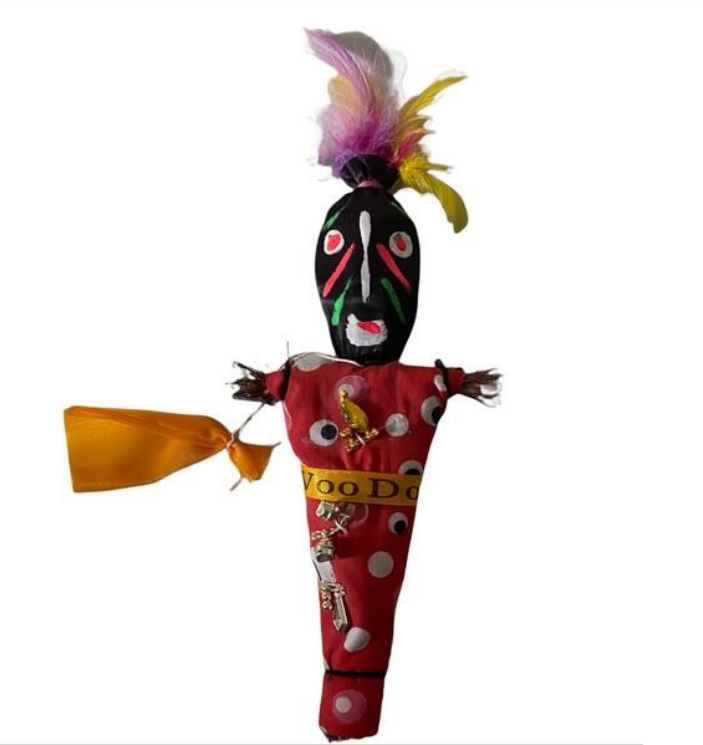 Handcrafted Colorful Detailed Wooden VooDoo Doll