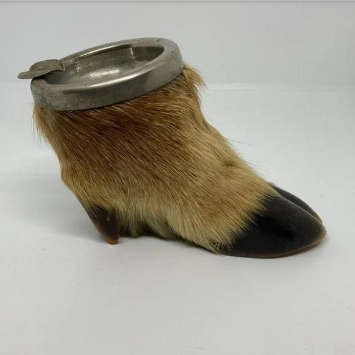 Vintage Deer Hoof Ashtray