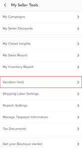 How to Put Poshmark on Vacation Mode - Posh Sidekick