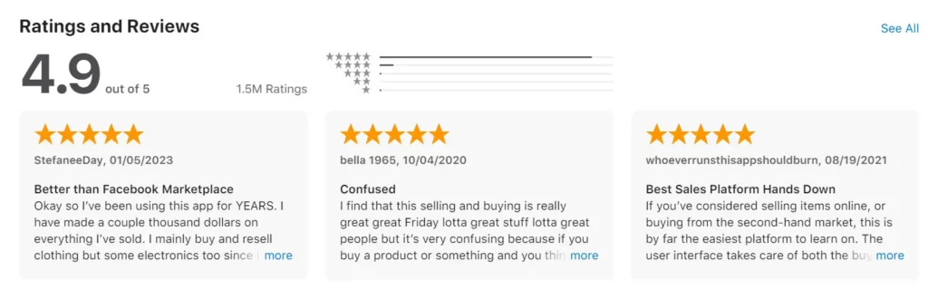 Mercari App Apple Reviews