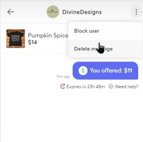 Block User Mercari