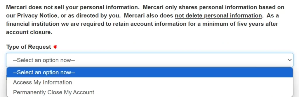 Mercari Permanently Close My Account