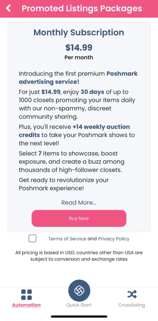 Promoted Listings Packages