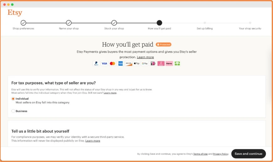 Etsy payment