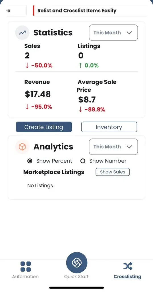 Sales and Analytics Poshmark
