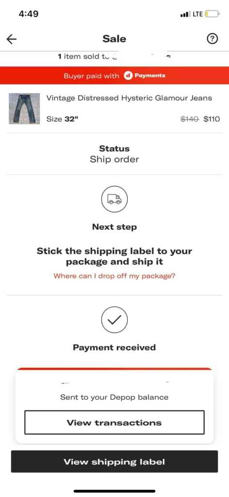 Ship on Depop