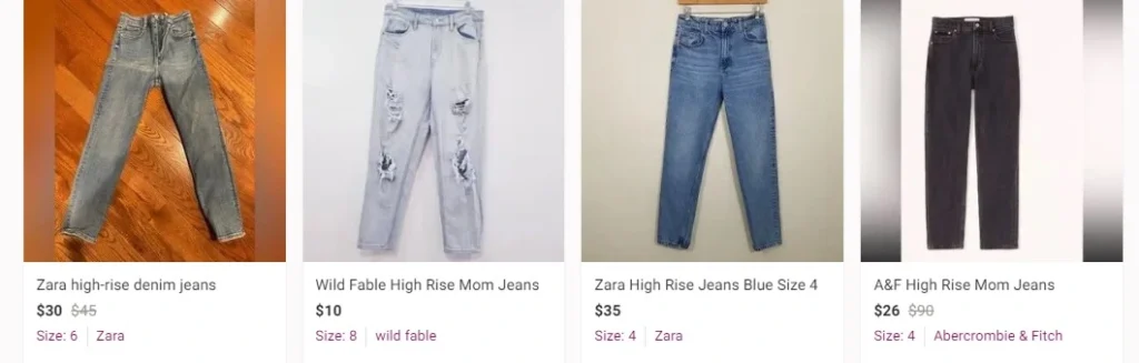 High rise jeans