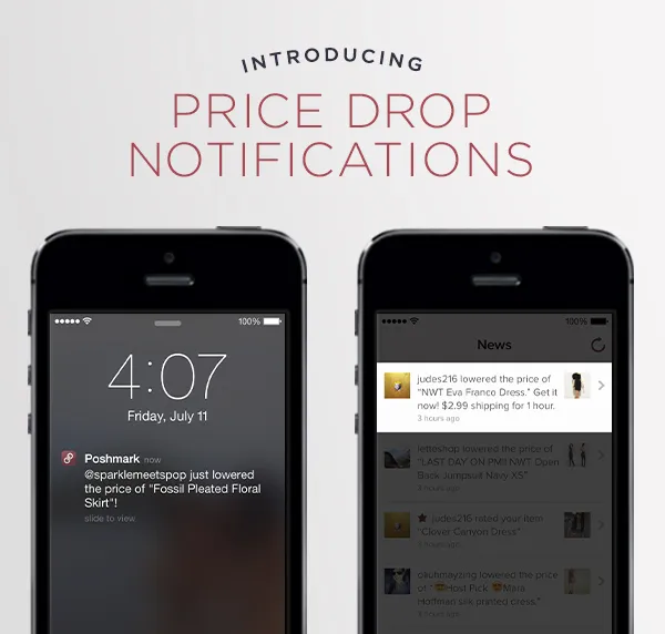 Price drop notification