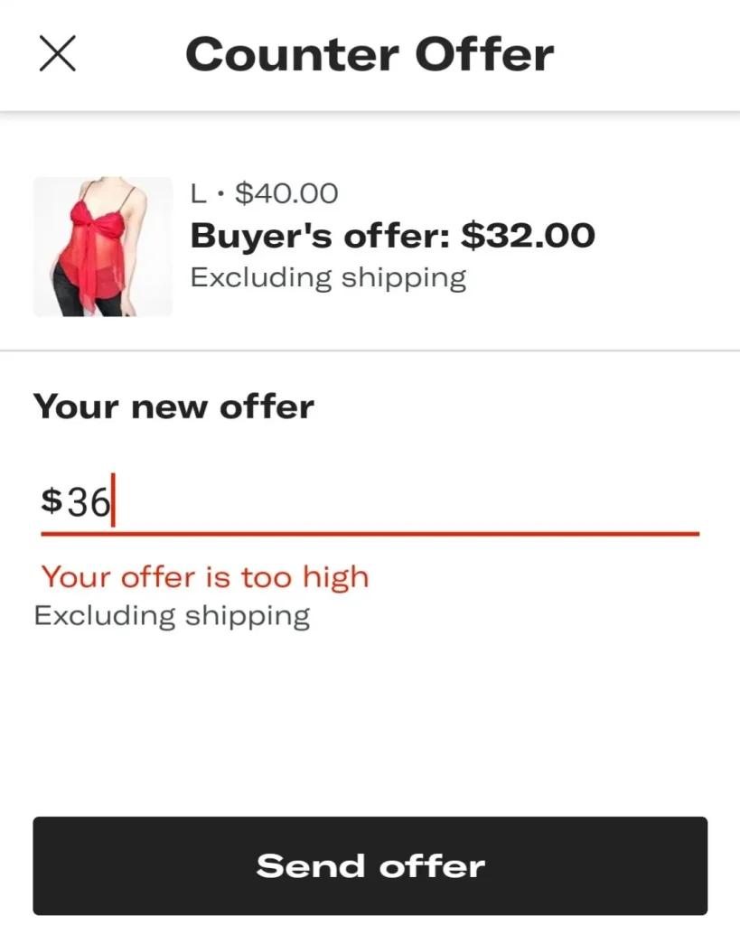 Depop Counter Offer Depop Counter Offer