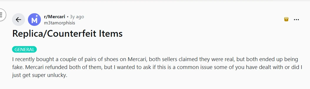 Received Fake Items on Mercari Received Fake Items on Mercari