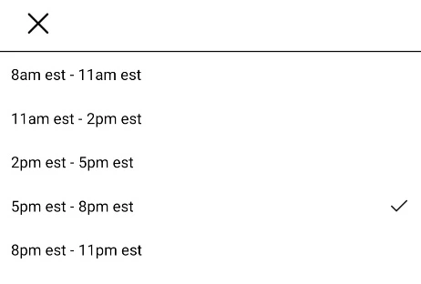 Select Relists Schedule Select Relists Schedule