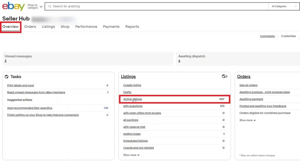 eBay Active Listings eBay Active Listings