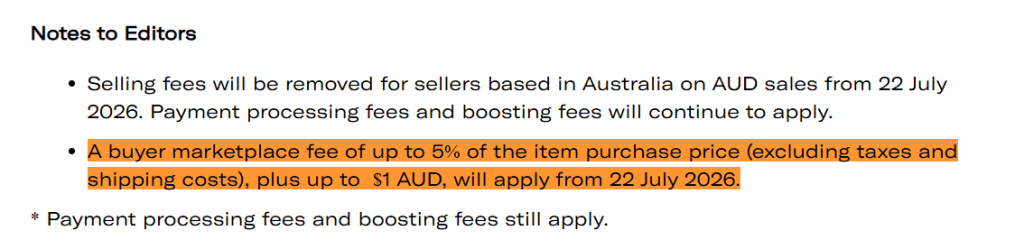 Depop Buyer Fee for Australia Depop Buyer Fee for Australia