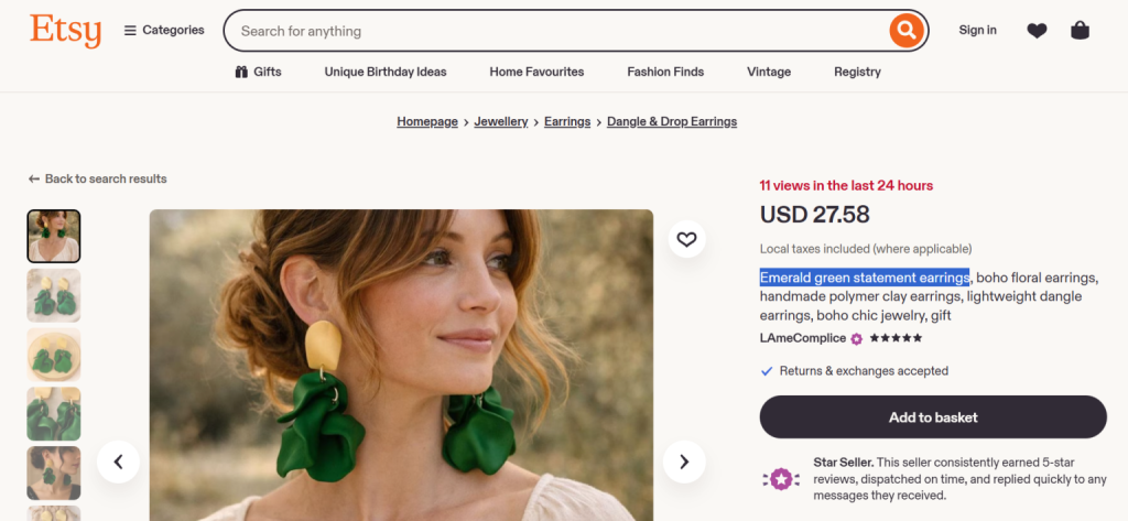 Etsy SEO Keywords Example Etsy SEO Keywords Example