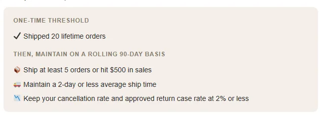 Poshmark Requirement for Performance Based Seller Program Poshmark Requirement for Performance-Based Seller Program