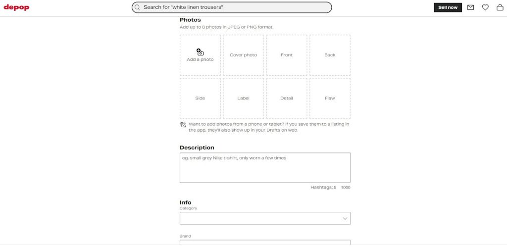Add Photos to Depop Listing Add Photos to Depop Listing